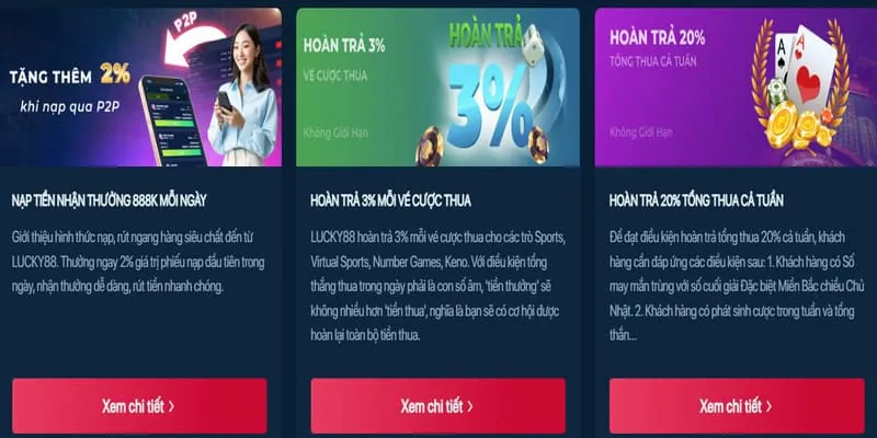 Ưu đãi đặc biệt cho từng sảnh game tại VN8 Win